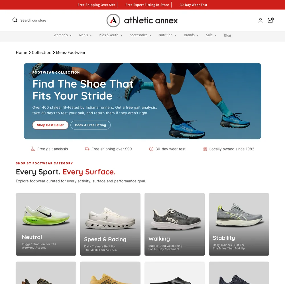 Athletic Annex: Find the shoe that fits