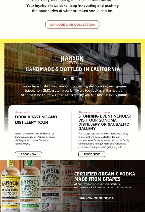 Hanson of Sonoma product presentation design