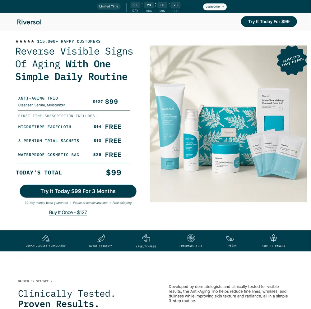 Riversol: Dermatologist-developed skincare